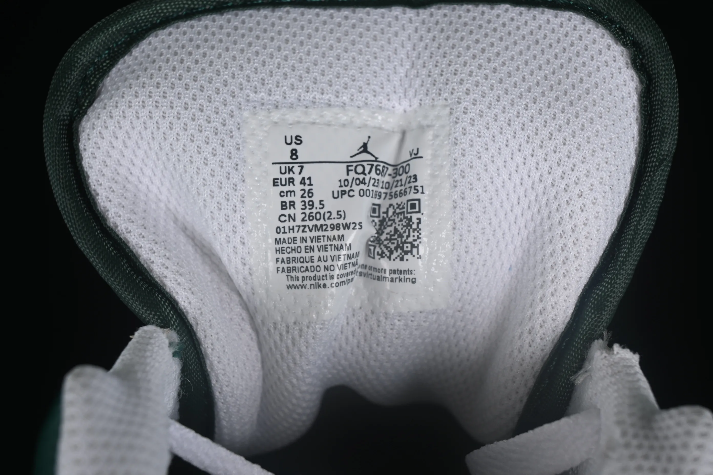 All categories Air Jordan Jordan series basketball shoes Air Jordan 1 Low Z version Air Jordan 1 Low AJ1 Joe 1 white and green low-top cultural casual sneakers FQ7687-300